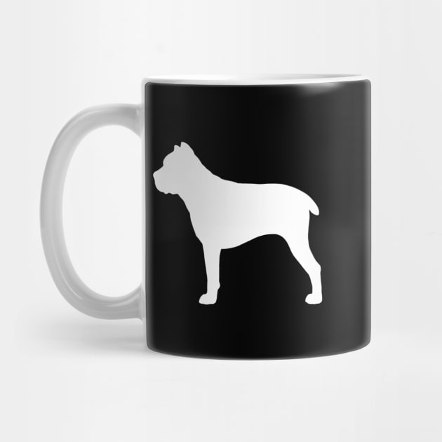 White Cane Corso Silhouette by Coffee Squirrel